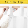 NICETOWN White Linen Curtains 84 inch Length, Tab Top Soft Semi Sheer Flax Window Treatments Privacy with Light Filtering Vertical Drapes for Bedroom/Living Room, W52 x L84, 2 Panels(White)