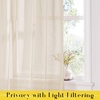 NICETOWN White Linen Curtains 84 inch Length, Tab Top Soft Semi Sheer Flax Window Treatments Privacy with Light Filtering Vertical Drapes for Bedroom/Living Room, W52 x L84, 2 Panels(Beige)
