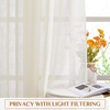 NICETOWN White Sheer Curtains for Windows 84 Inch Length, 52″ W, 2 Panels(Natural)