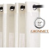 NICETOWN White Sheer Curtains for Windows 84 Inch Length, 52″ W, 2 Panels(Natural)