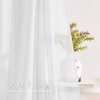 NICETOWN White Sheer Window Scarf 216 inch Extra Long 2 Panels, Soft Voile Textured Bed Canopy Scarf Curtains for Event Designs/Home Decor, 60 inches Wide,(Light Gray)