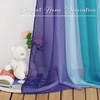 NICETOWN White Sheer Window Scarf 216 inch Extra Long 2 Panels, Soft Voile Textured Bed Canopy Scarf Curtains for Event Designs/Home Decor, 60 inches Wide,(Ombre Lilac & Turquoise)