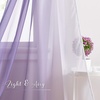 NICETOWN White Sheer Window Scarf 216 inch Extra Long 2 Panels, Soft Voile Textured Bed Canopy Scarf Curtains for Event Designs/Home Decor, 60 inches Wide,(Ombre Medium Purple)