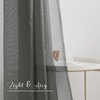 NICETOWN White Sheer Window Scarf 216 inch Extra Long 2 Panels, Soft Voile Textured Bed Canopy Scarf Curtains for Event Designs/Home Decor, 60 inches Wide,(Dark Gray)