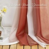 NICETOWN White Sheer Window Scarf 216 inch Extra Long 2 Panels, Soft Voile Textured Bed Canopy Scarf Curtains for Event Designs/Home Decor, 60 inches Wide,(Ombre Terracotta)