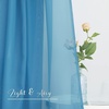 NICETOWN White Sheer Window Scarf 216 inch Extra Long 2 Panels, Soft Voile Textured Bed Canopy Scarf Curtains for Event Designs/Home Decor, 60 inches Wide,(Turquoise)