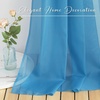 NICETOWN White Sheer Window Scarf 216 inch Extra Long 2 Panels, Soft Voile Textured Bed Canopy Scarf Curtains for Event Designs/Home Decor, 60 inches Wide,(Turquoise)
