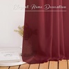 NICETOWN White Sheer Window Scarf 216 inch Extra Long 2 Panels, Soft Voile Textured Bed Canopy Scarf Curtains for Event Designs/Home Decor, 60 inches Wide,(Haute Red)