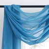 NICETOWN White Sheer Window Scarf 216 inch Extra Long 2 Panels, Soft Voile Textured Bed Canopy Scarf Curtains for Event Designs/Home Decor, 60 inches Wide,(Turquoise)