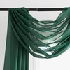 NICETOWN White Sheer Window Scarf 216 inch Extra Long 2 Panels, Soft Voile Textured Bed Canopy Scarf Curtains for Event Designs/Home Decor, 60 inches Wide,(Sante Green)