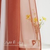 NICETOWN White Sheer Window Scarf 216 inch Extra Long 2 Panels, Soft Voile Textured Bed Canopy Scarf Curtains for Event Designs/Home Decor, 60 inches Wide,(Ombre Terracotta)