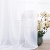 NICETOWN White Sheer Window Scarf 216 inch Extra Long 2 Panels, Soft Voile Textured Bed Canopy Scarf Curtains for Event Designs/Home Decor, 60 inches Wide,(White)