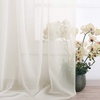 NICETOWN White Sheer Window Scarf 216 inch Extra Long 2 Panels, Soft Voile Textured Bed Canopy Scarf Curtains for Event Designs/Home Decor, 60 inches Wide,(Off White)