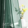 NICETOWN White Sheer Window Scarf 216 inch Extra Long 2 Panels, Soft Voile Textured Bed Canopy Scarf Curtains for Event Designs/Home Decor, 60 inches Wide,(Sante Green)
