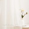 NICETOWN White Sheer Window Scarf 216 inch Extra Long 2 Panels, Soft Voile Textured Bed Canopy Scarf Curtains for Event Designs/Home Decor, 60 inches Wide,(Light Beige)