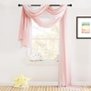 NICETOWN White Sheer Window Scarf 216 inch Extra Long 2 Panels, Soft Voile Textured Bed Canopy Scarf Curtains for Event Designs/Home Decor, 60 inches Wide,(Ombre Blush Pink)