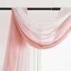 NICETOWN White Sheer Window Scarf 216 inch Extra Long 2 Panels, Soft Voile Textured Bed Canopy Scarf Curtains for Event Designs/Home Decor, 60 inches Wide,(Ombre Blush Pink)