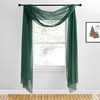 NICETOWN White Sheer Window Scarf 216 inch Extra Long 2 Panels, Soft Voile Textured Bed Canopy Scarf Curtains for Event Designs/Home Decor, 60 inches Wide,(Sante Green)