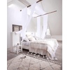 NICETOWN White Sheer Window Scarf 216 inch Extra Long 2 Panels, Soft Voile Textured Bed Canopy Scarf Curtains for Event Designs/Home Decor, 60 inches Wide,(White)