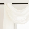 NICETOWN White Sheer Window Scarf 216 inch Extra Long 2 Panels, Soft Voile Textured Bed Canopy Scarf Curtains for Event Designs/Home Decor, 60 inches Wide,(Light Beige)