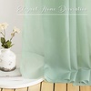 NICETOWN White Sheer Window Scarf 216 inch Extra Long 2 Panels, Soft Voile Textured Bed Canopy Scarf Curtains for Event Designs/Home Decor, 60 inches Wide,(Sage Green)