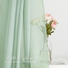 NICETOWN White Sheer Window Scarf 216 inch Extra Long 2 Panels, Soft Voile Textured Bed Canopy Scarf Curtains for Event Designs/Home Decor, 60 inches Wide,(Sage Green)