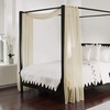 NICETOWN White Sheer Window Scarf 216 inch Extra Long 2 Panels, Soft Voile Textured Bed Canopy Scarf Curtains for Event Designs/Home Decor, 60 inches Wide,(Beige)