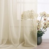 NICETOWN White Sheer Window Scarf 216 inch Extra Long 2 Panels, Soft Voile Textured Bed Canopy Scarf Curtains for Event Designs/Home Decor, 60 inches Wide,(Beige)