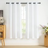NICETOWN Non See Through White Privacy Sheer Curtains 84 inches Long(White)