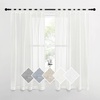 NICETOWN White Linen Curtains 84 inch Length, Tab Top Soft Semi Sheer Flax Window Treatments Privacy with Light Filtering Vertical Drapes for Bedroom/Living Room, W52 x L84, 2 Panels(Ivory-tab Top)