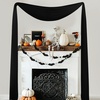 NICETOWN White Sheer Window Scarf 216 inch Extra Long 2 Panels, Soft Voile Textured Bed Canopy Scarf Curtains for Event Designs/Home Decor, 60 inches Wide,(Black)