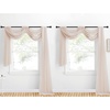 NICETOWN White Sheer Window Scarf 216 inch Extra Long 2 Panels, Soft Voile Textured Bed Canopy Scarf Curtains for Event Designs/Home Decor, 60 inches Wide,(Taupe)