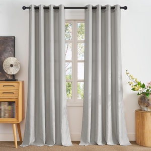 NICETOWN Non See Through White Privacy Sheer Curtains 84 inches Long(Silver Grey)