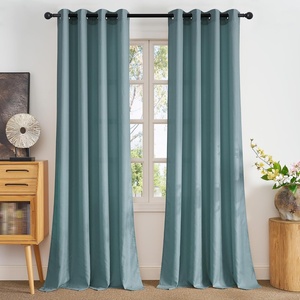 NICETOWN Non See Through White Privacy Sheer Curtains 84 inches Long(Teal)