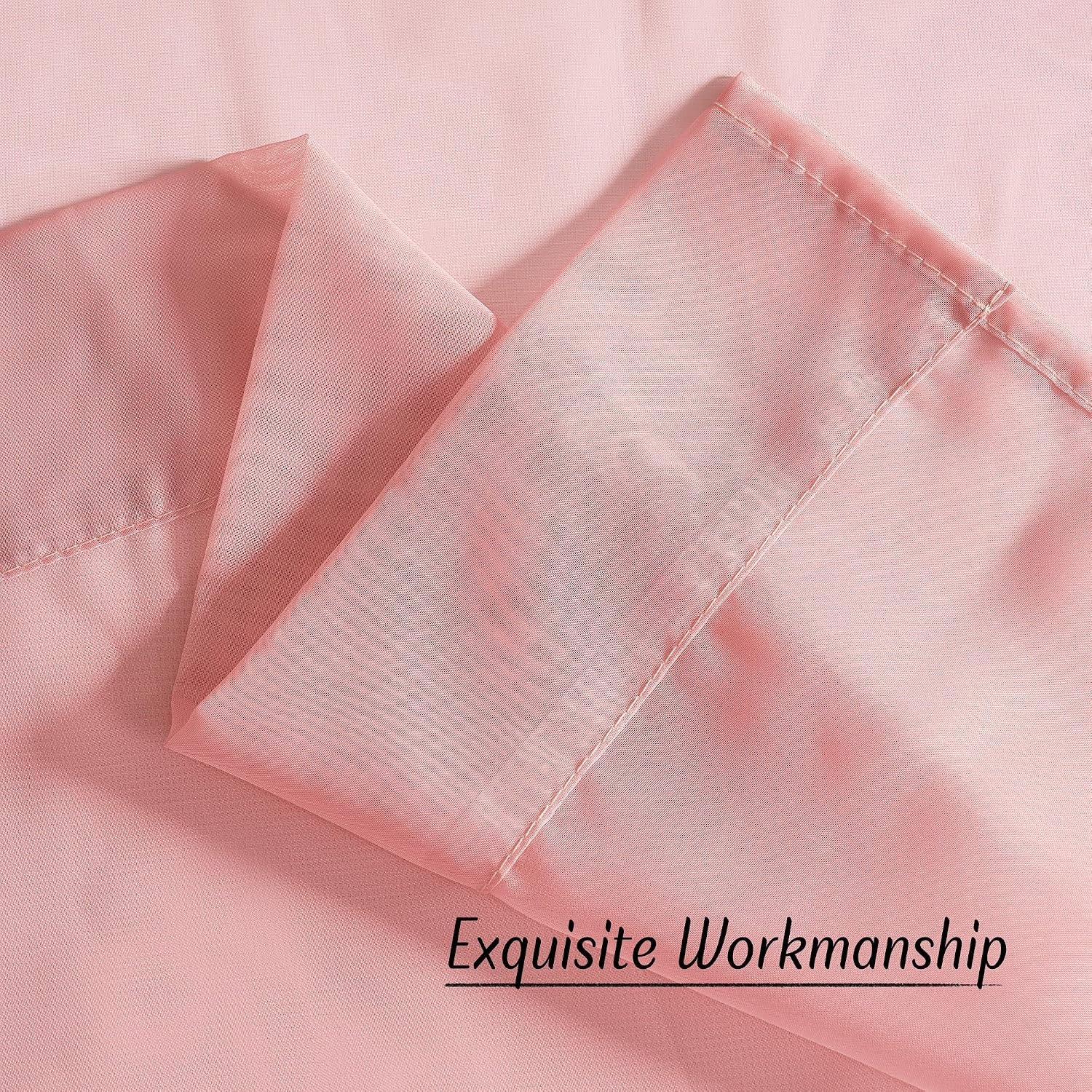 image:imageNICETOWN Bright White Sheer Long Curtains 96 Inch Long 2 Panels W54 x L96Baby Pink