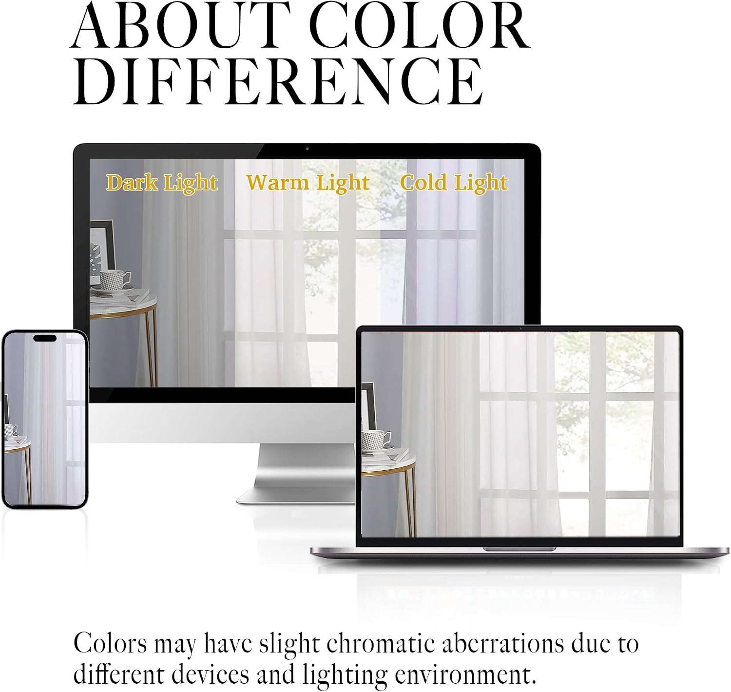image:imageNICETOWN Bright White Sheer Long Curtains 96 Inch Long 2 Panels W54 x L96Beige