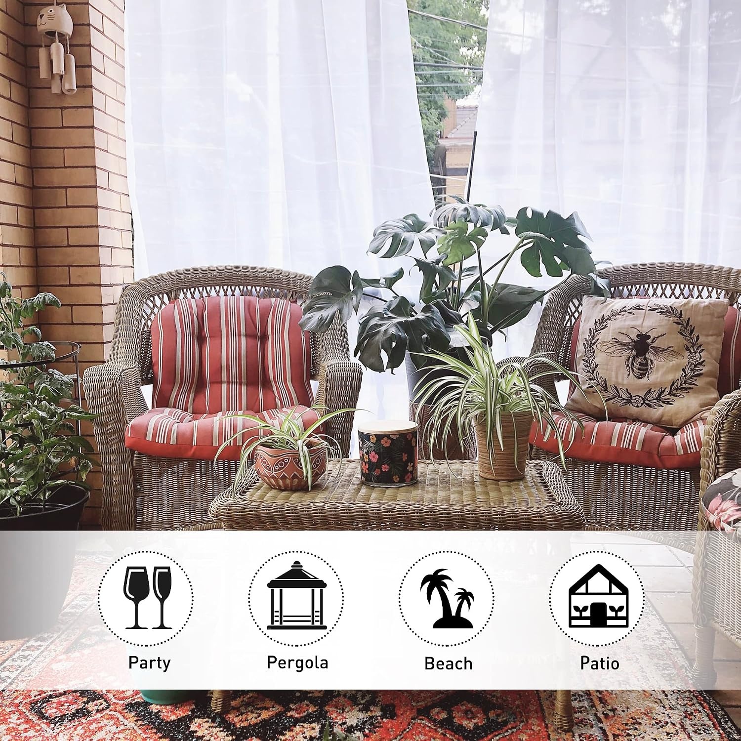 image:imageNICETOWN Bright White Sheer Long Curtains 96 Inch Long 2 Panels W54 x L96Bright White
