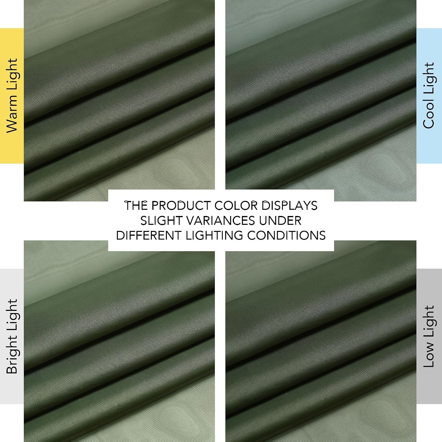 image:imageNICETOWN Bright White Sheer Long Curtains 96 Inch Long 2 Panels W54 x L96Forest Green