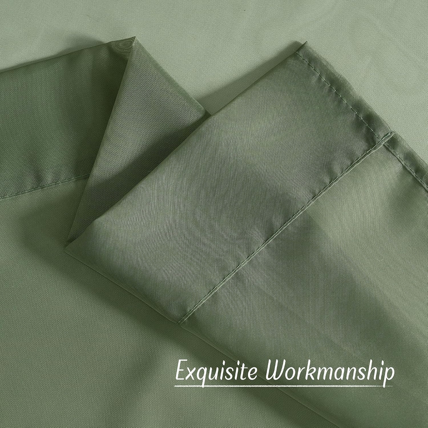 image:imageNICETOWN Bright White Sheer Long Curtains 96 Inch Long 2 Panels W54 x L96Forest Green