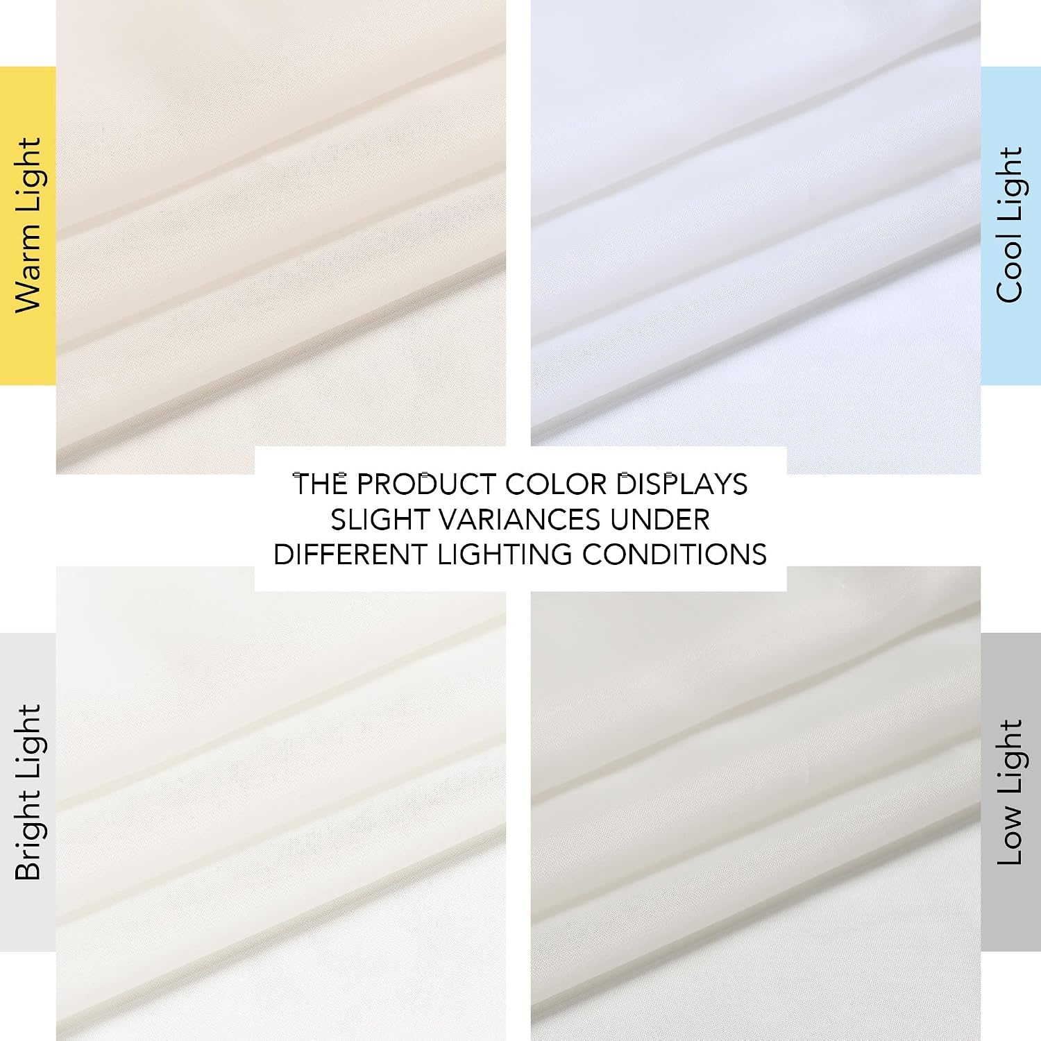 image:imageNICETOWN Bright White Sheer Long Curtains 96 Inch Long 2 Panels W54 x L96Natural