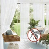 NICETOWN 2 Panels Outdoor Mosquito Netting for Patio Waterproof, Extra Wide 118″ Airy Mesh Net Outdoor Sheer Curtains Privacy, Rod Pocket DIY Adjustable Length & Width for Sunroom, W118 x L98, White(White)