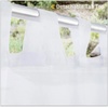 NICETOWN 2 Panels Outdoor Patio Curtains Waterproof, Detachable Sticky Tab Top Indoor Outdoor Sheer Voile Drapes Airy & Elgant Easy Haning for Pergola, W54 x L96, White(White)