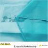 NICETOWN 2 Panels Outdoor Patio Curtains Waterproof, Detachable Sticky Tab Top Indoor Outdoor Sheer Voile Drapes Airy & Elgant Easy Haning for Pergola, W54 x L96, White(Turquoise)