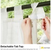 NICETOWN 2 Panels Outdoor Patio Curtains Waterproof, Detachable Sticky Tab Top Indoor Outdoor Sheer Voile Drapes Airy & Elgant Easy Haning for Pergola, W54 x L96, White(Tab Top | Beige)
