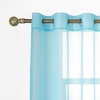 NICETOWN Bright White Sheer Long Curtains 96 Inch Long, 2 Panels, W54 x L96(Baby Blue)
