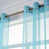 NICETOWN Bright White Sheer Long Curtains 96 Inch Long, 2 Panels, W54 x L96(Baby Blue)