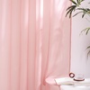 NICETOWN Bright White Sheer Long Curtains 96 Inch Long, 2 Panels, W54 x L96(Baby Pink)