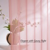NICETOWN Bright White Sheer Long Curtains 96 Inch Long, 2 Panels, W54 x L96(Baby Pink)