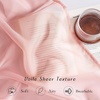 NICETOWN Bright White Sheer Long Curtains 96 Inch Long, 2 Panels, W54 x L96(Baby Pink)