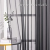 NICETOWN Bright White Sheer Long Curtains 96 Inch Long, 2 Panels, W54 x L96(Black)